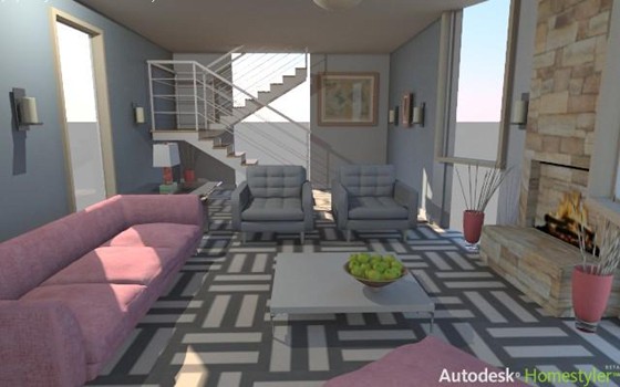 Interiors: living room