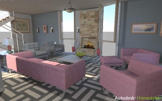 Interiors: living room